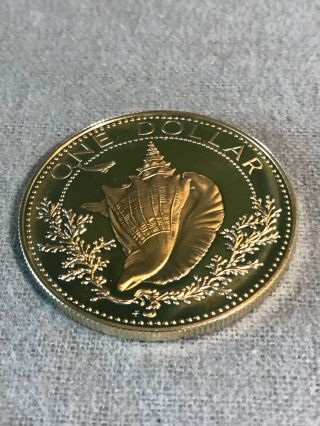 1974 Bahama Islands,  One Dollar - Silver Proof Coin (410)