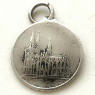 THE HOLY WISE MEN & CHARLEMAGNE CATHEDRAL OF AACHEN ANTIQUE SILVER MEDAL PENDANT 3