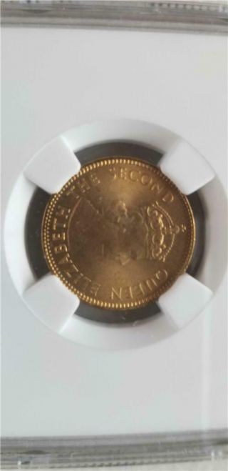 Hong Kong 10 Cents 1956kn Ngc Ms 65