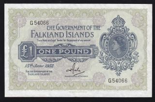 Falkland Islands - - - - - 1 Pound 1982 - - - - Vf,  - - - - - -
