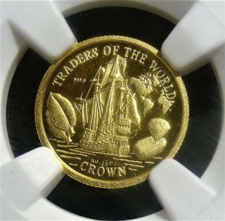 Gibraltar 1997 Gold 1/25 Crown Traders Of The World Spanish Ngc Pf69 Ultra Cameo