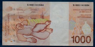Belgium Banknote 1000 Francs 1997 XF 2