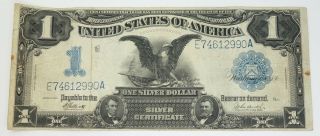 1899 United States $1 Silver Certificate Some Orig Crispness W Toning & Creasing