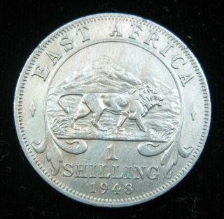 East Africa 1 Shilling 1948 Kenya British Kgvi Lion Sharp 62 World Money Coin