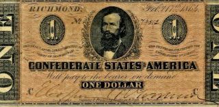 $1 (crispy) " Confederate " 1800 