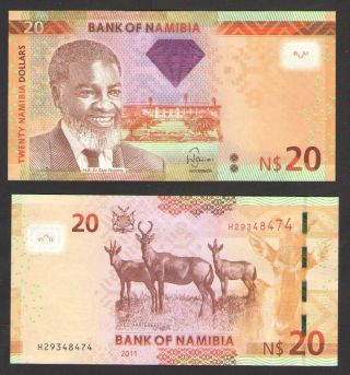 Namibia 20 Dollars 2011 P 12 Uncirculated Prefix H