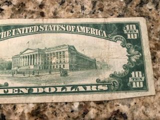 $10 1929 Sidney Ohio OH First National Exchange Bank Note Bill Ch.  5214 7