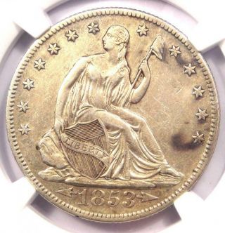 1853 - O Arrows & Rays Seated Liberty Half Dollar 50c - Certified Ngc Xf Details