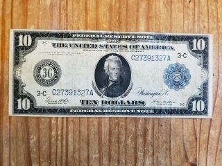 1914 $10.  00 Frn Big Bill 3 - C Philadelphia Vf