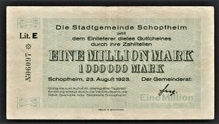 Vad - Schopfheim - 1 Million Mark Inflation Note - 1