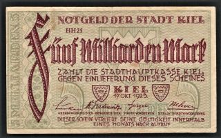 Vad - Kiel - 5 Milliarden Mark Inflation Note - 1