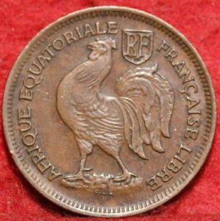 1943 French Equatorial Africa 50 Centimes Foreign Coin