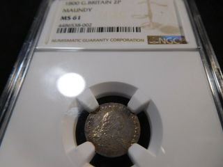 Y119 Great Britain 1800 Maundy 2 Pence Ngc Ms - 61