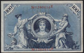 1908 100 Mark Germany Rare Vintage Paper Money Old Banknote Currency Antique Xf