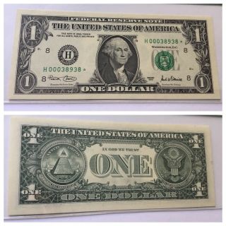 VINTAGE pcgs 66 PPQ $1 2001 ST.  LOUIS STAR FEDERAL RESERVE NOTE ONE DOLLAR BILL 2