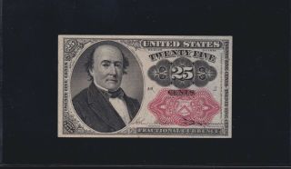 Us 25c Fractional Currency Note 5th Issue Fr 1309 Pos 49 I Ch Cu