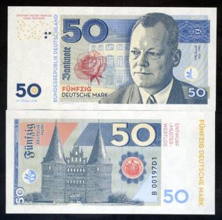 Germany,  Federal Republic,  50 Mark,  Private Issue,  Specimen,  2018 - Willy Brandt