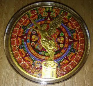 2018 Mexican Aztec Calendar Libertad 1 Oz.  Silver Coin