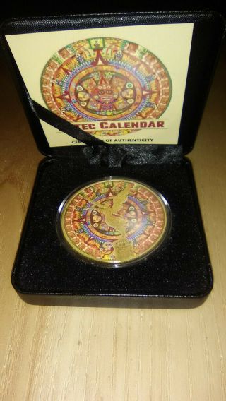 2018 Mexican Aztec Calendar Libertad 1 Oz.  Silver Coin 3