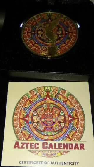 2018 Mexican Aztec Calendar Libertad 1 Oz.  Silver Coin 4