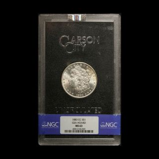 1883 - Cc $1 Morgan Silver Dollar Gsa Hoard Ngc Ms63 W - Usa