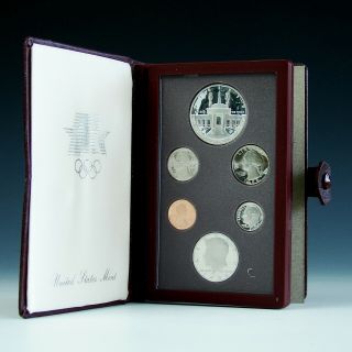 1984 United States Olympic Prestige Set W/ Silver Proof Set W/ Dollar Coin