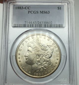 1883 - Cc Pcgs Ms63 Morgan Silver Dollar Carson City