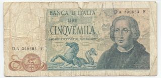 Italy 5000 Lire 1971,  P - 102