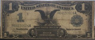 1899 Fr.  233 U.  S.  Blue Seal One Dollar $1 Large Silver Eagle Certificate Bill