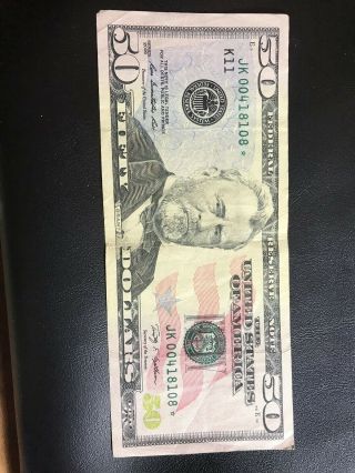 $50 Federal Reserve 2009 Star Note Ser.  Jk 00418108