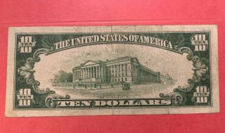 1934 - A $10 North Africa Silver Certificate WW2 Emegency Note 2