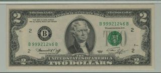 1976 $2 Federal Reserve Note York Fr.  1935 - B BB Block PMG CU 67 EPQ GEM UNC 3