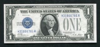Fr.  1601 1928 - A $1 One Dollar “funnyback” Silver Certificate “h - A Block” Gem Unc
