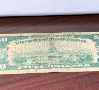 1929 $50 Federal Reserve Bank Of York Circulated 6