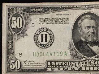1928 A $50 Federal Reserve Note St.  Louis Missouri