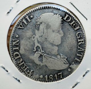 Mexico War Of Independence 8 Reales Zs 1817 A.  G.  Zacatecas