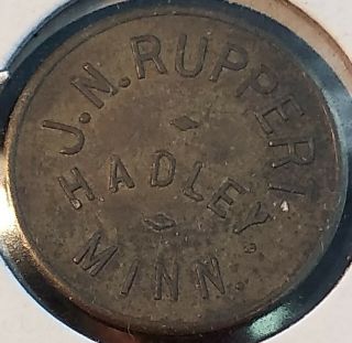 Hadley,  Minnesota J.  N.  Ruppert 5¢ Trade Token
