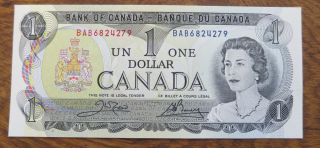 Canada 1973 One $1 Dollar Bill Uncirculated Unc Canadian Banknote Bab6824279