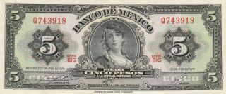 Mexico: $5 Pesos La Gitana 22 De Jul,  1970 Banco De Mexico