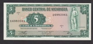 Nicaragua - 5 Cordobas 1972 - Unc