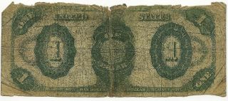1891 $1 STANTON TREASURY NOTE WORN,  BUT PRICED RIGHT 2