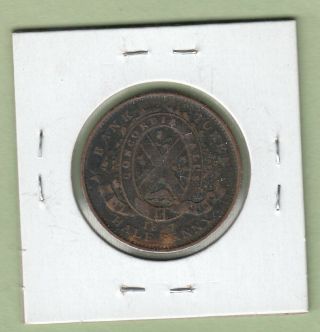 1837 Lower Canada City Bank 1/2 Penny Token - LC - 8A2 - VG 2