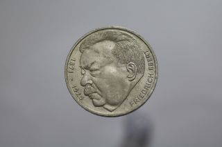 1975 J German 5 Marks Silver Coin Friedrich Ebert A92 P6241