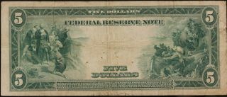 1914 $5 Federal Reserve Note - Kansas City - F - 883A 3