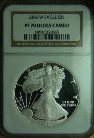 2006 - W American Silver Eagle Ngc Pf70 Ultra Cameo