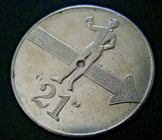 Jack Charlies 21 Club Iron Gate York Medal Spinner Souvenir Jockey Token Nyc