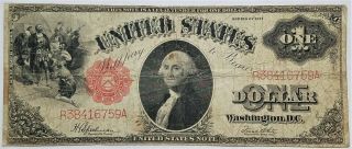 1917 Series $1 United States One Dollar " Sawhorse " Note Speelman | White Vf/xf