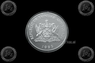 TRINIDAD & TOBAGO 1 DOLLAR 1995 (F.  A.  O.  - FAO) SILVER Comm.  Coin (KM 61a) PROOF 2