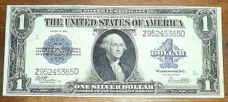 1923 $1 One Dollar Bill Silver Certificate Blue Seal Large Note Unc