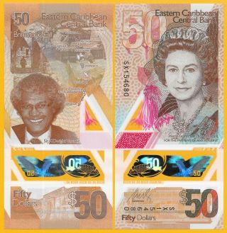East Caribbean States 50 Dollars P - 2019 Polymer Banknote Au